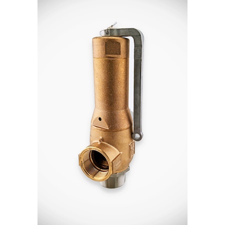 Goetze Kg PRV series 6420, ASME+ABS approved, Gunmetal, Angled, for liquid media, with lifting lever, 150 PSI 6420mFL-40-NPTm/NPTf-40/40-PTFE/EPDM 150 PSI